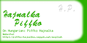 hajnalka piffko business card